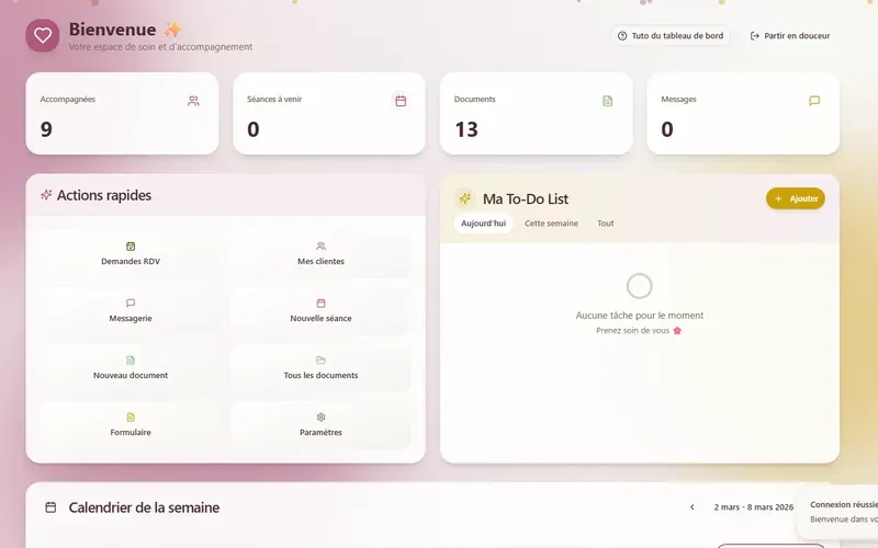 CRM CDSoimême, un autre écran du logiciel