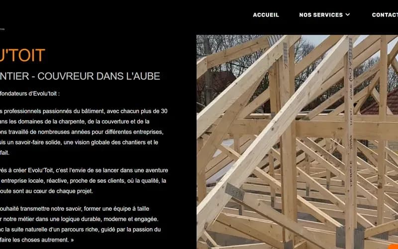 Site web entreprise de couverture et rénovation énergétique RGE - Webomax