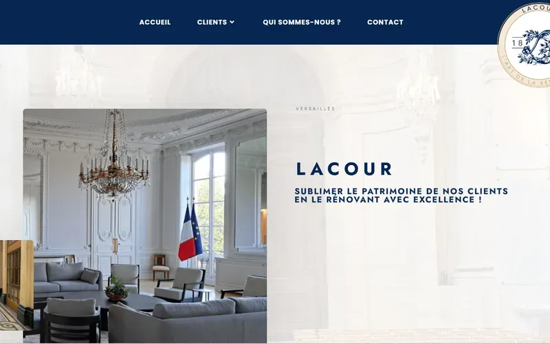 Site vitrine entreprise de peinture et rénovation du patrimoine à Versailles - Webomax