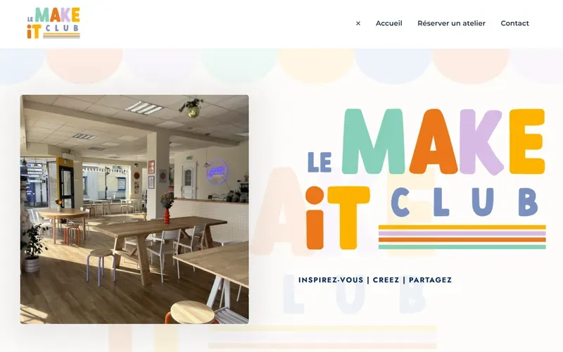 Site e-commerce pour espace créatif avec boutique en ligne et réservation - Webomax